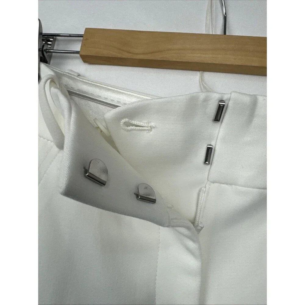 LTD White Wide Leg Sailor Pants Fully Lined Decorative Buttons Size 0 / W30 - Picture 7 of 16